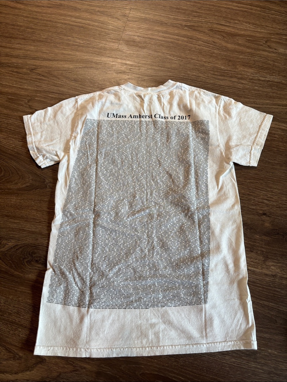 Gildan White Short Sleeve Tee with Red UMass Chest Logo - Picture 2 of 5